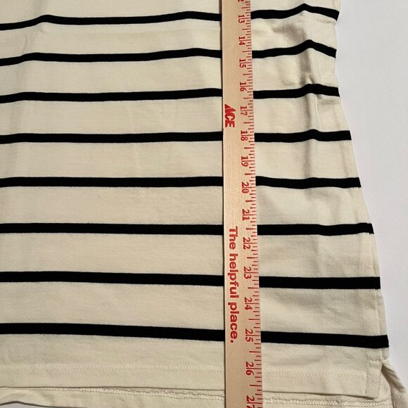 Talbots NWT Bejeweled 100% Cotton Tee 3/4 Sleeve Ivory/Black Size 1X (14W -16W) - Picture 8 of 9